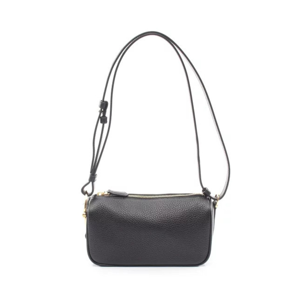 Gucci Half Horsebit Bag Shoulder Leather Black